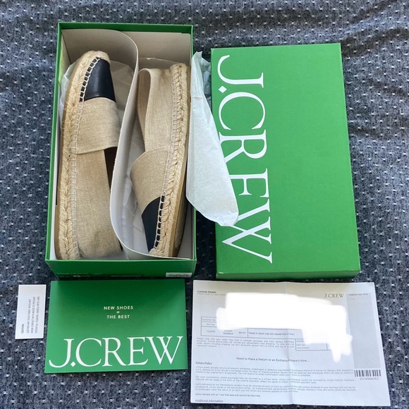 J. Crew -  Espadrilles - Made-in-Spain cap toe in linen - Sz 8.5 Item CA010 NWT - Picture 6 of 14